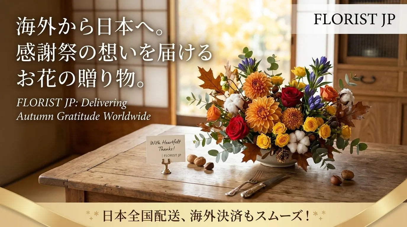 【海外から日本へ】感謝祭（Thanksgiving）に想いを届けるお花の贈り物。